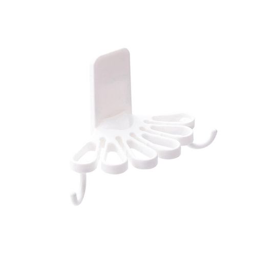 Kitchen Flower-Shaped Rag Rack with Hook Storage Organizer Wall-Mounted No Drilling Spatula Spoon R