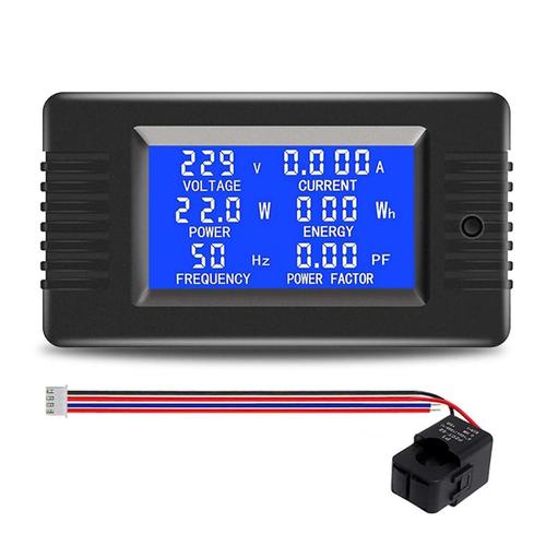 AC 110V 100A LCD Display Opening CT Digital Voltmeter Ammeter Voltage Current Tester Power Energy F