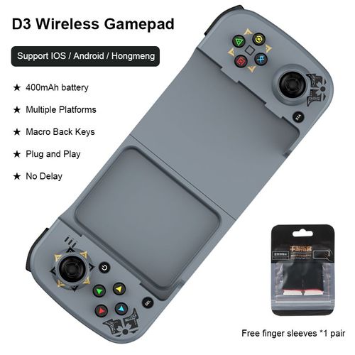 Gris - Contrôleur De Jeu Extensible Sans Fil Compatible Bluetooth, Manette De Jeu, Contrôle De Jeu, D3, Mobile, Matin, Android, Ios, Pc