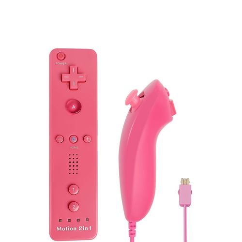 Ensemble Rouge Droit Gauche - Contrôleur Sans Fil Pour Nintendo Wii Et Wii U, Manette De Jeu De Jeu Vidéo, Motion Plus, Capteur Cmos, Accessoires De Poignée De Moteur, 2 En 1, Magasins Droits