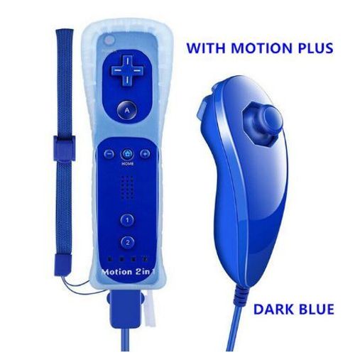 Avec Motion Plus - Joystick Bluetooth Sans Fil Pour Nintendo Wii, Manette De Synchronisation, Manette De Jeu, Stocke La Main, Dahchuck, Motion Plus En Option, 2 En 1