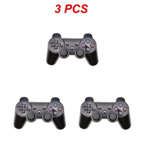 Black 3pcs - Manette Bluetooth Sans Fil Pour Sony Ps3, Manette De Jeu Pour Play Station 3, Joystick, Poignée À Distance Pour Sony Playstation 3