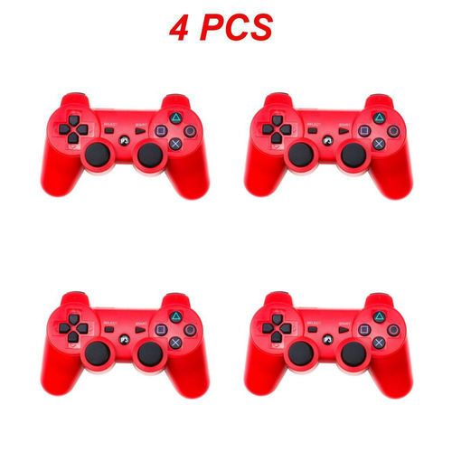 Rouge 4pcs - Manette Bluetooth Sans Fil Pour Sony Ps3, Manette De Jeu Pour Play Station 3, Joystick, Poignée À Distance Pour Sony Playstation 3
