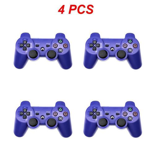 Blue 4pcs - Manette Bluetooth Sans Fil Pour Sony Ps3, Manette De Jeu Pour Play Station 3, Joystick, Poignée À Distance Pour Sony Playstation 3