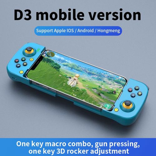 Bleu - Manette De Jeu D3 Sans Fil, Bt 5.0, Extensible, Pour Téléphone Portable, Appareils Android Et Ios, Joystick Rétractable Pour Pc, Contrôleur De Jeu Vidéo