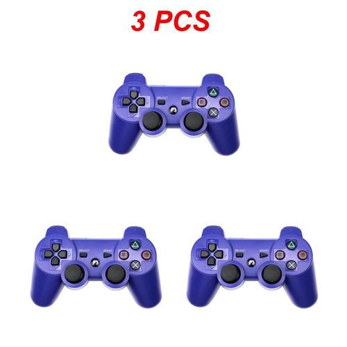 Blue 3pcs - Manette Bluetooth Sans Fil Pour Sony Ps3, Manette De Jeu Pour Play Station 3, Joystick, Poignée À Distance Pour Sony Playstation 3