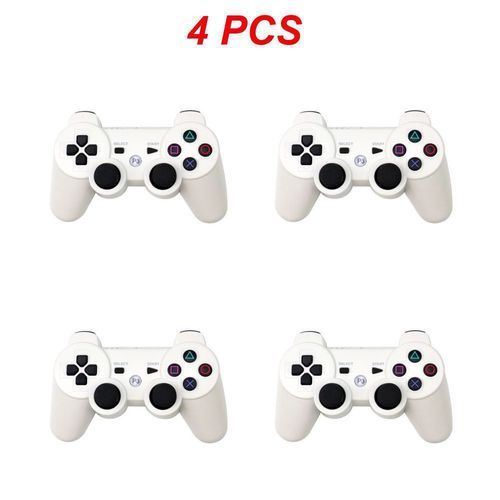 Blanc 4pcs - Manette Bluetooth Sans Fil Pour Sony Ps3, Manette De Jeu Pour Play Station 3, Joystick, Poignée À Distance Pour Sony Playstation 3