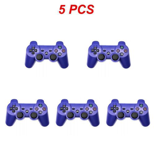 Blue 5pcs - Manette Bluetooth Sans Fil Pour Sony Ps3, Manette De Jeu Pour Play Station 3, Joystick, Poignée À Distance Pour Sony Playstation 3