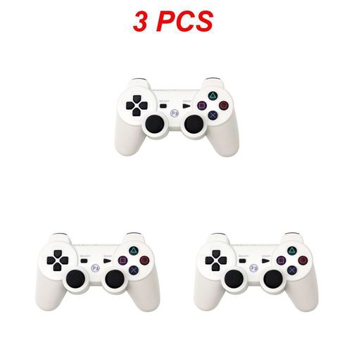 Blanc 3pcs - Manette Bluetooth Sans Fil Pour Sony Ps3, Manette De Jeu Pour Play Station 3, Joystick, Poignée À Distance Pour Sony Playstation 3