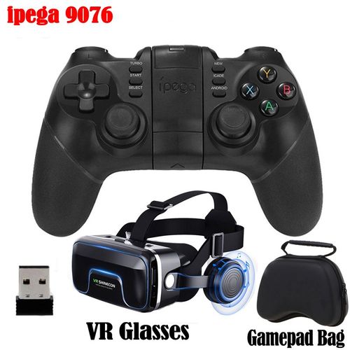 9076 Avec Sac Vr B - Manette De Jeu Bluetooth Pubg Pour Iphone, Android, Pc, Ps4, Ps3, Playstation 4, 3, Nintendo Switch