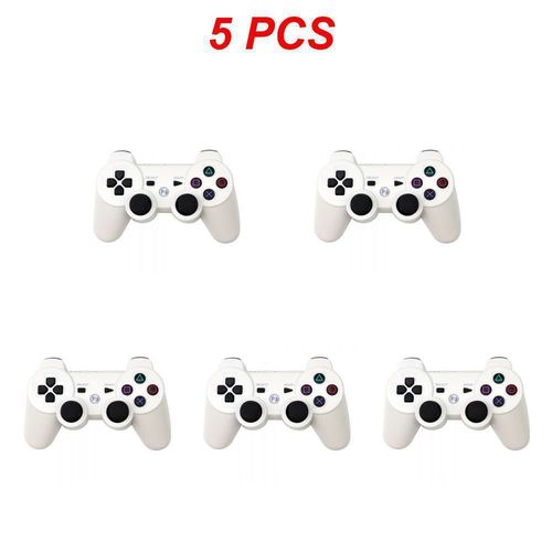 White 5pcs - Manette Bluetooth Sans Fil Pour Sony Ps3, Manette De Jeu Pour Play Station 3, Joystick, Poignée À Distance Pour Sony Playstation 3