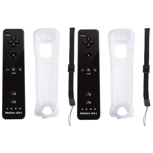 2black À Droite - Ensemble 2 En 1 Pour Console Nintendo Wii, Manette De Jeu Sans Fil, Télécommande Dahchuck, Manette, Manette, Motion Plus En Option