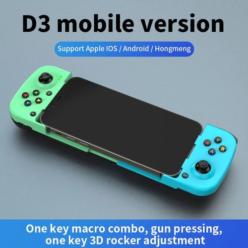 Bleu Vert - Manette De Jeu D3 Sans Fil, Bt 5.0, Extensible, Pour Téléphone Portable, Appareils Android Et Ios, Joystick Rétractable Pour Pc, Contrôleur De Jeu Vidéo