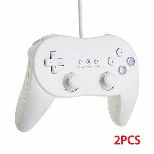 2pcs Blanc - Manette De Jeu Filaire Classique Pour Nintendo Wii, Manette De Console, Manette De Jeu À Distance, Deuxième Génération