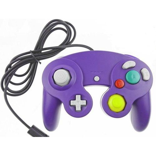 Violet - Manette De Jeu Filaire Classique, Manette De Jeu Vibrante, Manette De Jeu À Distance Pour Ngc, Wii, Ndc, Délibérément Cube, Consoles, 1.5m