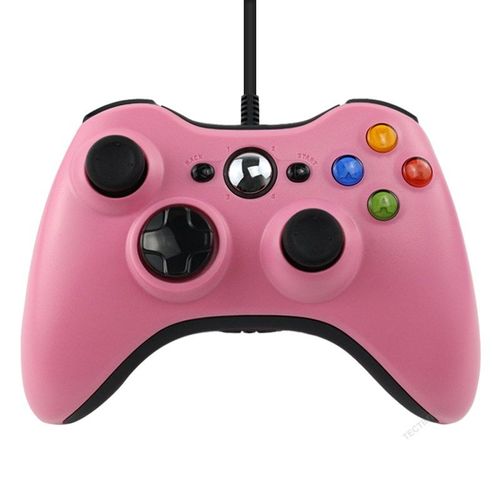Rose - Manette De Jeu Filaire Usb Microsoft Xbox360, Contrôleur De Jeu Pour Xbox 360, Pour Téléphone Portable Et Pc