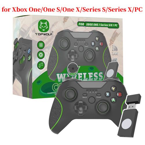 Noir B - Manette De Jeu Sans Fil Avec Récepteur Pc, Manette De Jeu, Graphite G, Windows 7, Windows 8, Windows 10, Touristo-Vibration, Xbox Series X, S