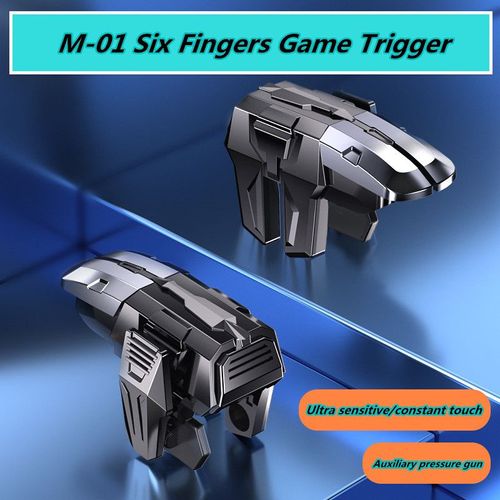 Type M01 1 - Manette De Jeu M41 Pour Téléphone Portable, 6 Doigts, Pour Pubg, Fps, Déclencheur De Tir, Pour Iphone, Samsung, Xiaomi, Huawei, Accessoires De Jeu