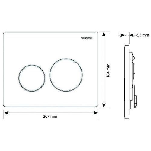Siamp - Plaque De Commande Bâti-support Wc Ingénio. Blanc - 31 2610 60