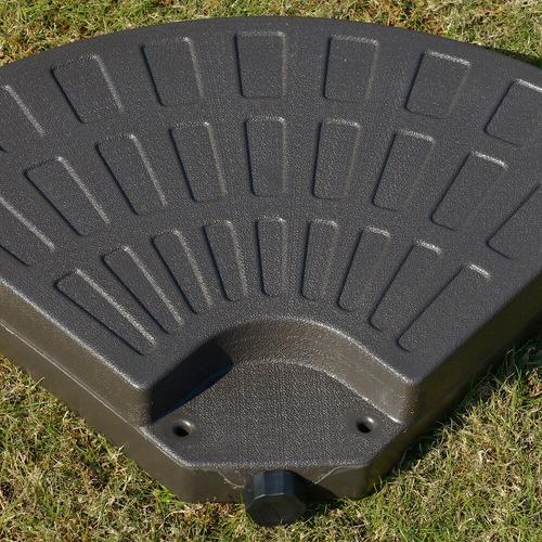 Lot De 4 Poids De Lestage Pour Parasols Déportés Dim. Totales 100l X 100l X 10h Cm Hdpe Café