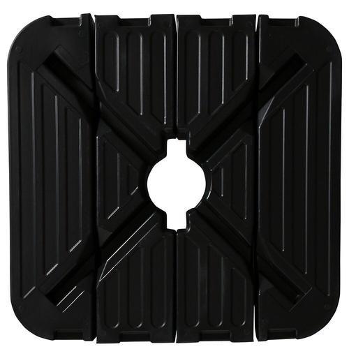 Lot De 4 Poids De Lestage Avec Poignées - Compatibilité Parasols Déportés Piètement Croix - Hdpe Texturé Noir