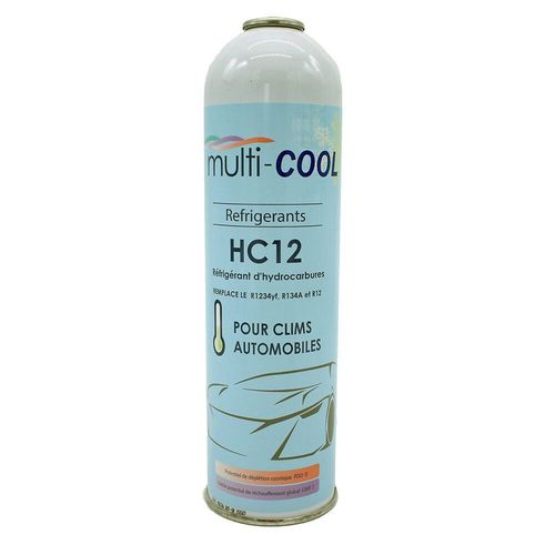 Canette Réfrigérant Multicool 12a , Remplace Le R12, R134a Et 1234yf  - 420 Grs , Avec Filetage 1/2 Acme