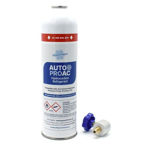 Canette Réfrigérant Greenfreeze Autoproac 425grs, Remplace Le 12, R134a Et Le 1234yf , Livré Avec Robinet
