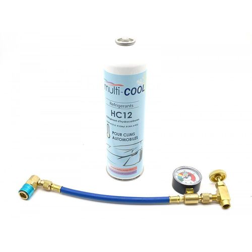 Pack De Recharge Multicool 12a , Remplace Le R12, R134a Et 1234yf  , Avec Flexible De Recharge -1 X 420grs