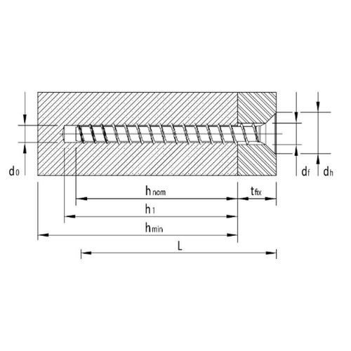 Heco Multi Monti Plus F Vis D'ancrage 6,0 X 120 Mm, 50 Pcs. + Vis À Béton, Tête Fraisée, T-drive, Zingué Bleu, A2k (48505)