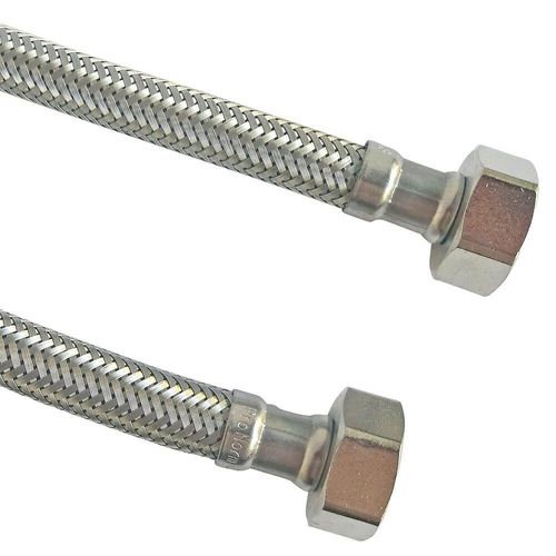 Lot De 2 Flexibles Sanitaires - Raccord 2 Écrous Tournants 1/2" - L = 500mm Dn8