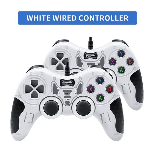218w-2 - Manette De Jeu Filaire Avec Double Moteur De Vibration, Support Tv Box/Console De Jeu/Jeux Pc/Téléphones, Joystick