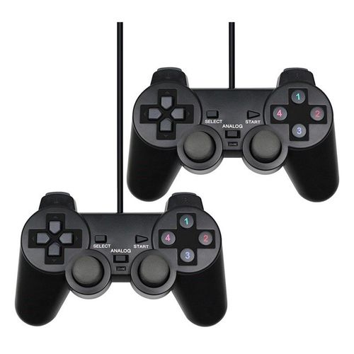 2 Pièces - Manette De Jeu Filaire Usb Pour Pc, Manette De Jeu Noire, Manette De Jeu Pour Ordinateur Windows, Ordinateur Portable, Winxp, Win7, 8/10