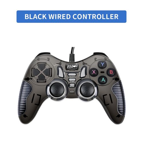 218b-1 - Manette De Jeu Filaire Avec Double Moteur De Vibration, Support Tv Box/Console De Jeu/Jeux Pc/Téléphones, Joystick