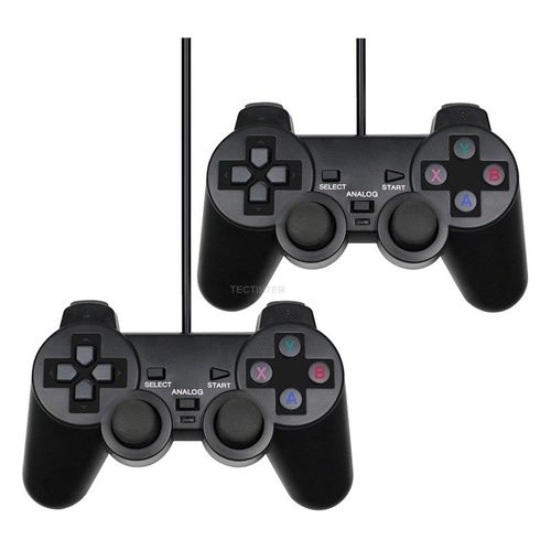 2pcs - Manette De Jeu Filaire Usb Pour Pc, Manette De Jeu Noire, Manette De Jeu Pour Ordinateur Windows, Ordinateur Portable, Winxp, Win7, 8/10