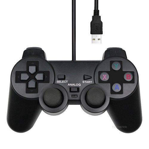 1 Pc - Manette De Jeu Filaire Usb Pour Pc, Manette De Jeu Noire, Manette De Jeu Pour Ordinateur Windows, Ordinateur Portable, Winxp, Win7, 8/10