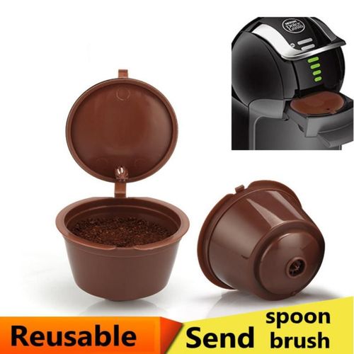 1/5pcs Capsule De Café Réutilisable Tasse De Filtre Pour Dolce Gusto Rechargeable Casquettes Cuillère Passoire À Café Thé Panier Accessoire De Cuisine