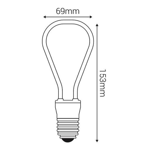 Ampoule Filament 'poire' Led 4w E27 Blanc Doux 240lm Feel