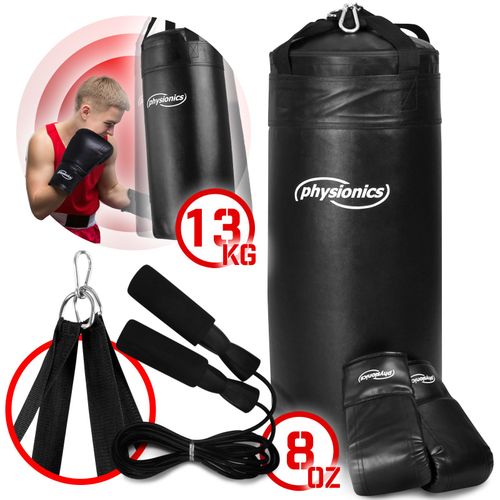 Sac De Frappe Pour Enfants - Rempli, Avec Gants, Mousqueton Et Corde À Sauter - Sac De Boxe Junior, Punching Bag, Équipement De Mma, Muay Thai, Kickboxing, Arts Martiaux