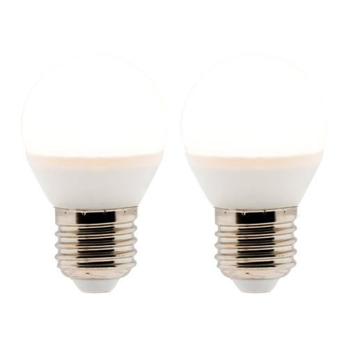 Lot De 2 Ampoules Led Sph?Rique 5,2w E27 470lm 2700k (Blanc Chaud)