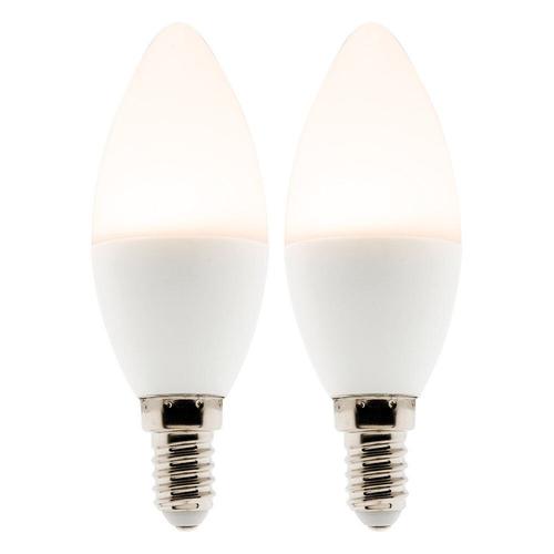 Lot De 2 Ampoules Led Flamme 5,2w E14 470lm 2700k (Blanc Chaud)