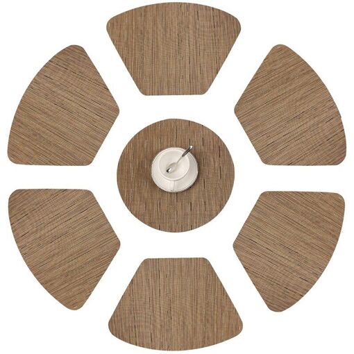 Napperons ronds en vinyle tissé pour Table ronde, 1 pièce, résistan...