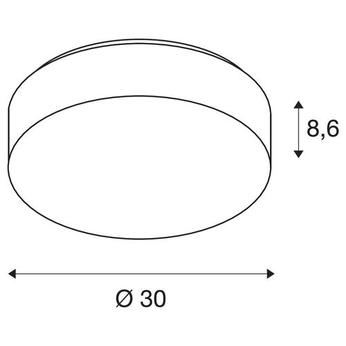 Applique Et Plafonnier Int?Rieur Rond Lipsy? 30, Drum, Blanc, Led - ? 30 Cm