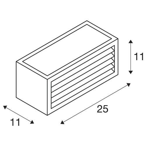Applique Ext?Rieure Box-L, Anthracite Avec Led Int?Gr?, 19w, 3000k, Ip54
