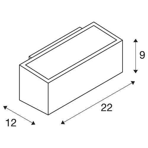 Applique Ext?Rieure Slv Box Up/Down, Anthracite, R7s 78mm/Qt-De12, 80w Max, Ip44