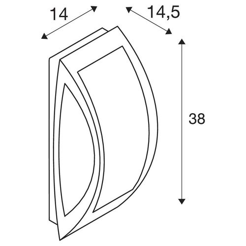 Applique Ext?Rieure Slv Meridian, Gris, E27, 25w Max, Ip54