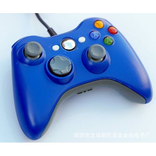 Bleu - Manette De Jeu Filaire Usb Pour Xbox 360, Manette De Jeu Pour Microsoft Pc Officiel, Windows 7, 8, 10