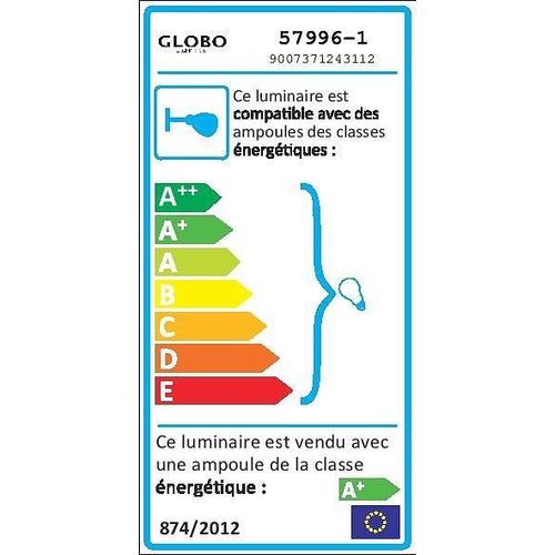 Applique Fina En Chrome Blanc L.7xh.10cm