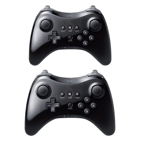 Noir-2 - Manette De Jeu Nintendo Wii U Pro, Contrôleur Usb, Télécommande Sans Fil, Bluetooth, Analogique, Classique, Touriste