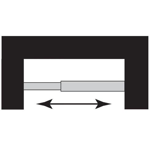 Bossini - Barre Droite Extensible Blanc 170 À 250 Cm