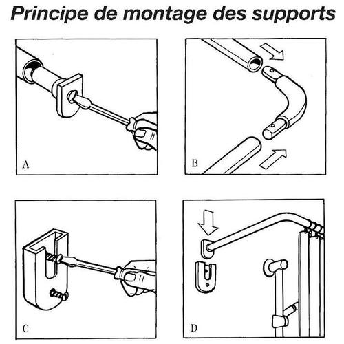 Bossini - Barre De Fixation D'angle Universelle